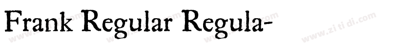 Frank Regular Regula字体转换